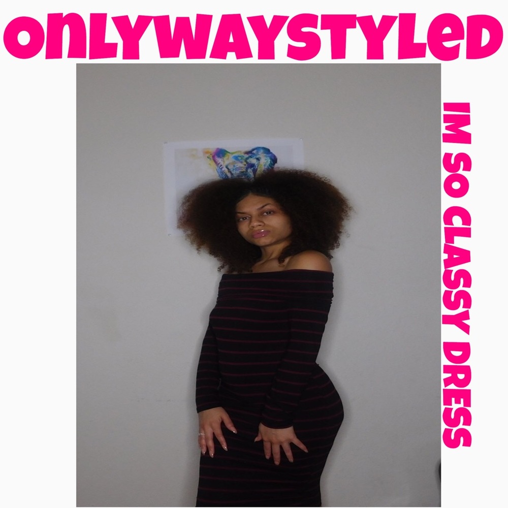 IM SO CLASSY OFF SHOULDERS BURGUNDY/BLACK - Picture 2 of 2